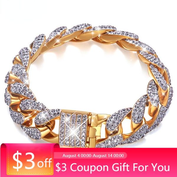 link, chain hip-hop style male bracelet 18k gold with dazzing crystals bangle women fashion jewelry gift, Black
link, chain hip-hop style male bracelet 18k gold with dazzing crystals bangle women fashion jewelry gift, Black