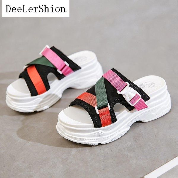 summer women transparent sandals ladies platform wedges fashion casual double buckle straps outside shoes, Black
summer women transparent sandals ladies platform wedges fashion casual double buckle straps outside shoes, Black