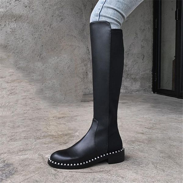 boots pxelena brand beads knee high riding women genuine leather+ stretch knight military motorcycle shoes autumn winter 39, Black
boots pxelena brand beads knee high riding women genuine leather+ stretch knight military motorcycle shoes autumn winter 39, Black