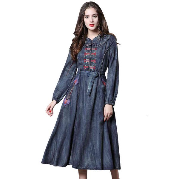 casual dresses retro folk-custom style denim women frog button embroidery high waist washed female slim long 23vf, Black;gray
casual dresses retro folk-custom style denim women frog button embroidery high waist washed female slim long 23vf, Black;gray