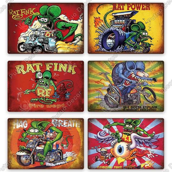 putuo rat fink tin sign metal signs vintage modified car culture for garage man cave bar pub club ation wall decor
putuo rat fink tin sign metal signs vintage modified car culture for garage man cave bar pub club ation wall decor