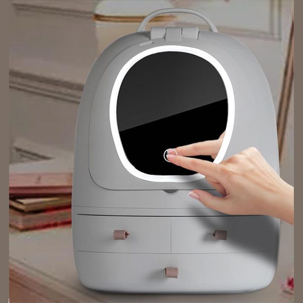 bathroom storage & organization cosmetics box led light vanity mirror makeup organizer dustproof drawer deskfinishing portable usb case
bathroom storage & organization cosmetics box led light vanity mirror makeup organizer dustproof drawer deskfinishing portable usb case