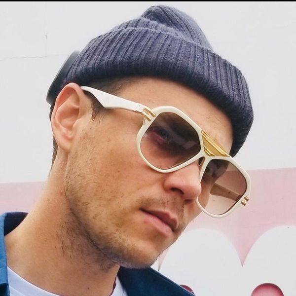 sunglasses square acetace frame for men oversize style gradient brwon lens, White;black
sunglasses square acetace frame for men oversize style gradient brwon lens, White;black