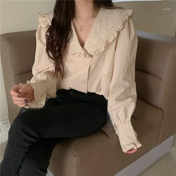 elegant turtleneck shirt short blouse female casual puff solid sleeve ruffle long women's blouses & shirts, White
elegant turtleneck shirt short blouse female casual puff solid sleeve ruffle long women's blouses & shirts, White