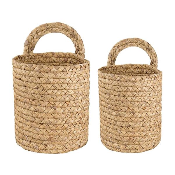 storage baskets 2pcs wall hanging portable bedroom home decor seagrass woven basket sundries space saving balcony living room garden
storage baskets 2pcs wall hanging portable bedroom home decor seagrass woven basket sundries space saving balcony living room garden