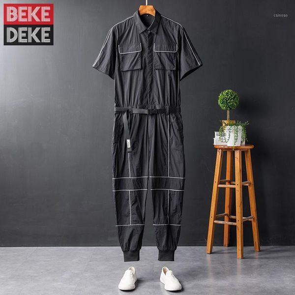 men's pants summer mens hip hop short sleeve jumpsuit one piece cargo belted overalls loose fit casual safari pockets thin jumpsuits, Black
men's pants summer mens hip hop short sleeve jumpsuit one piece cargo belted overalls loose fit casual safari pockets thin jumpsuits, Black