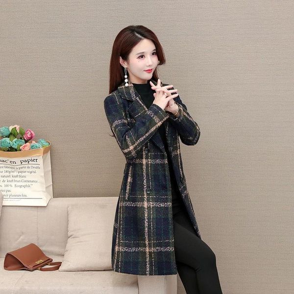 women's trench coats tweed coat middle and long slim boutique thickened korean 2021 spring autumn plaid, Tan;black
women's trench coats tweed coat middle and long slim boutique thickened korean 2021 spring autumn plaid, Tan;black