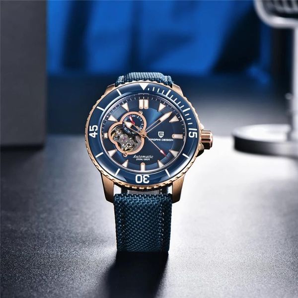 wristwatches pagani design tourbillon ceramic bezel automatic watches nylon watch men 200m waterproof mechanical reloj, Slivery;brown
wristwatches pagani design tourbillon ceramic bezel automatic watches nylon watch men 200m waterproof mechanical reloj, Slivery;brown