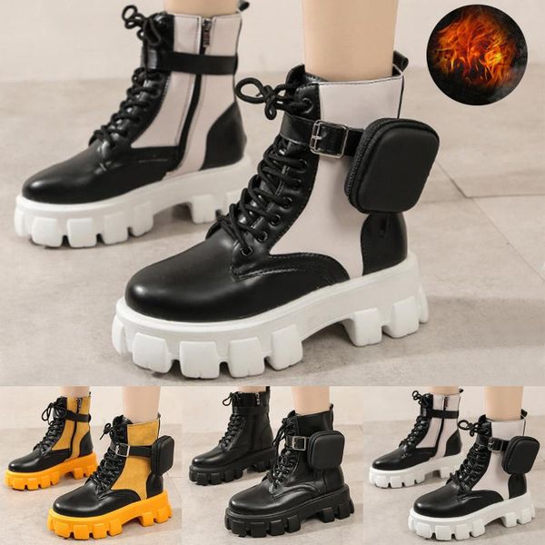 boots women's autumn winter thick-soled leather wedge zip up ladies with pocket smasll bag shoes lace-up high, Black
boots women's autumn winter thick-soled leather wedge zip up ladies with pocket smasll bag shoes lace-up high, Black