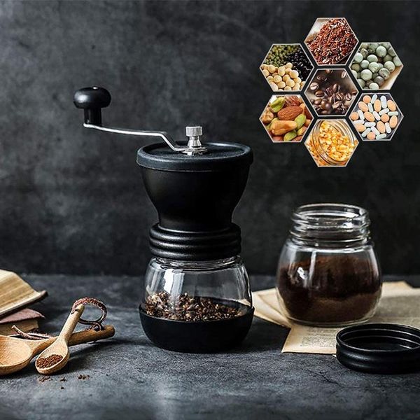 manual coffee grinders grinder with adjustable ceramic burr,hand gl seal pot and 2 in 1 spoon brush
manual coffee grinders grinder with adjustable ceramic burr,hand gl seal pot and 2 in 1 spoon brush