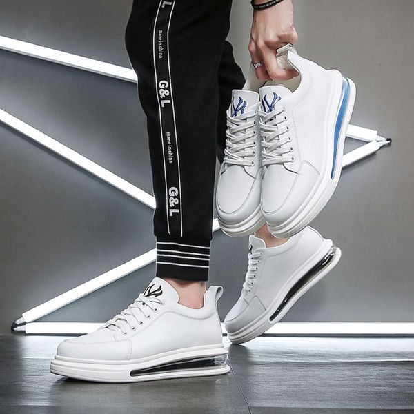 Casual shoes 2021 summer small white shoes men's leather versatile thick soled Korean fashion leisure sports UIMT, Black
Casual shoes 2021 summer small white shoes men's leather versatile thick soled Korean fashion leisure sports UIMT, Black