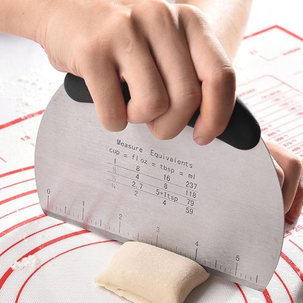 athomebaking dough scrapper stainless steel cutter includes measuring scraper kitchen butter knife baking & pastry tools
athomebaking dough scrapper stainless steel cutter includes measuring scraper kitchen butter knife baking & pastry tools