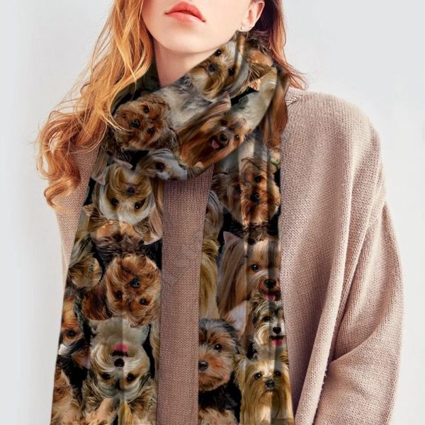scarves you will have a bunch of yorkshire terriers 3d printed imitation cashmere scarf autumn and winter thickening warm shawl, Blue;gray
scarves you will have a bunch of yorkshire terriers 3d printed imitation cashmere scarf autumn and winter thickening warm shawl, Blue;gray