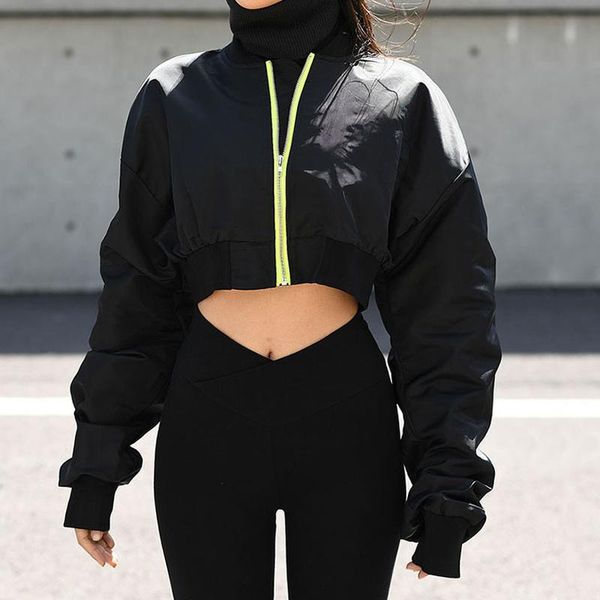 women's jackets 2021 spring jacket women gothic long sleeve zipper basic bomber coat streetwear harajuku casual female cropped outerwea, Black;brown
women's jackets 2021 spring jacket women gothic long sleeve zipper basic bomber coat streetwear harajuku casual female cropped outerwea, Black;brown