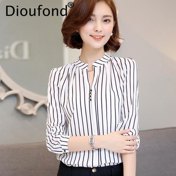 women's blouses & shirts dioufond spring striped chiffon ladies blouse white geometric print women casual long sleeve v-neck fashion c
women's blouses & shirts dioufond spring striped chiffon ladies blouse white geometric print women casual long sleeve v-neck fashion c