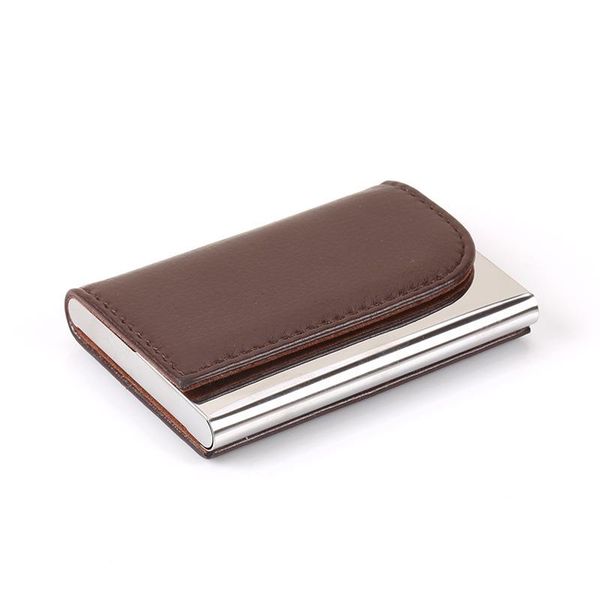 card holders stainless steel business case leather men id visiting cards holder wallet, Brown;gray
card holders stainless steel business case leather men id visiting cards holder wallet, Brown;gray