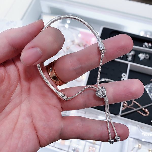 charm s925 sterling silver bracelets for woman diy jewelry snake chain slider hearts cz diamond charm fit pandora charms lady birthday gift, Golden;silver
charm s925 sterling silver bracelets for woman diy jewelry snake chain slider hearts cz diamond charm fit pandora charms lady birthday gift, Golden;silver