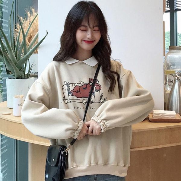 kawaii hoodies women white collared cute bear print crewneck sweatshirt soft girls korean style pullover ulzzang women's & sweatshirts, Black
kawaii hoodies women white collared cute bear print crewneck sweatshirt soft girls korean style pullover ulzzang women's & sweatshirts, Black