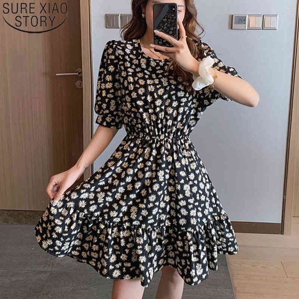 puff women female summer sweet midi dress half sleeve round collar fashion floral print pleated dresses 9011 50 210417, Black;gray
puff women female summer sweet midi dress half sleeve round collar fashion floral print pleated dresses 9011 50 210417, Black;gray