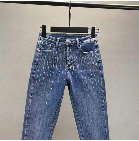 jeans women fashion 2021 slim elastic high waist vertical stripe drilling jean pencil pants female denim women's, Blue
jeans women fashion 2021 slim elastic high waist vertical stripe drilling jean pencil pants female denim women's, Blue