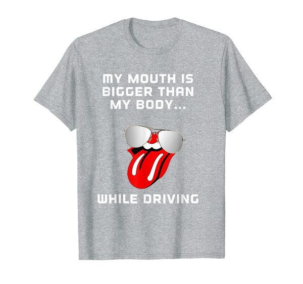 humorous loud mouth drivers t-shirt, White;black
humorous loud mouth drivers t-shirt, White;black