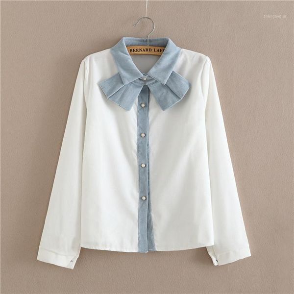sweet bow fashion women long sleeve blouse turn down collar shirt ladies ol party corduroy blusas femininas elegante fall women's blou, White
sweet bow fashion women long sleeve blouse turn down collar shirt ladies ol party corduroy blusas femininas elegante fall women's blou, White