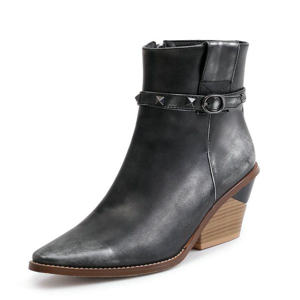 boots 2021 square toe ankle for women wedges zipper high heel western autumn winter plush classic style female shoes, Black
boots 2021 square toe ankle for women wedges zipper high heel western autumn winter plush classic style female shoes, Black