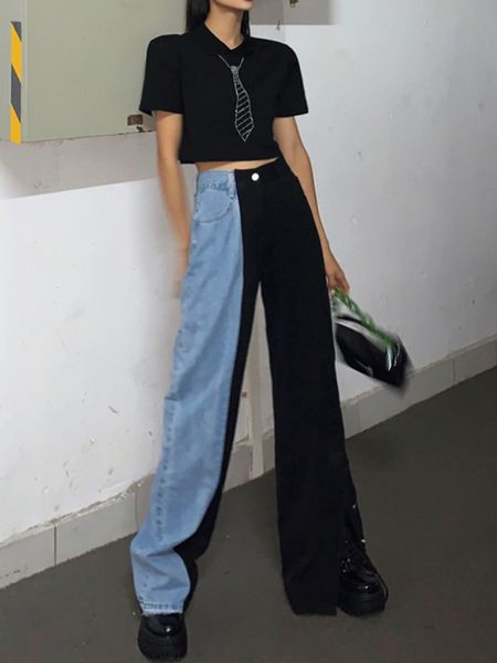 jeans woman high waist pants patchwork baggy jeans bananas womens pants jean women clothing undefined woman trousers, Blue
jeans woman high waist pants patchwork baggy jeans bananas womens pants jean women clothing undefined woman trousers, Blue