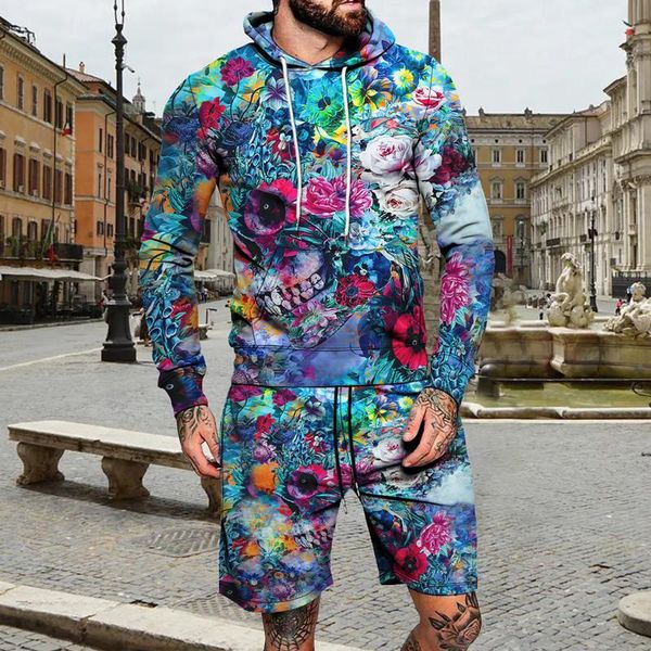 men's tracksuits 2021 cool hawaiian flower set street hip hop hoodie + shorts fun style, Gray
men's tracksuits 2021 cool hawaiian flower set street hip hop hoodie + shorts fun style, Gray