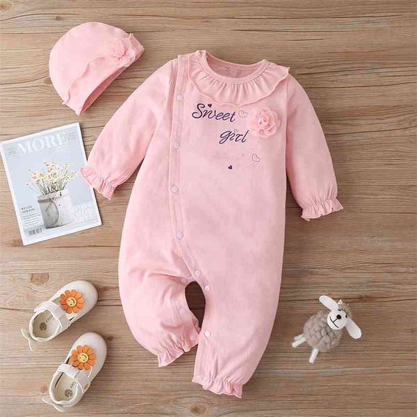 autumn style infant born baby romper long sleeve letter decorative flower pink jumpsuits cotton clothes outfits 210629, Blue
autumn style infant born baby romper long sleeve letter decorative flower pink jumpsuits cotton clothes outfits 210629, Blue