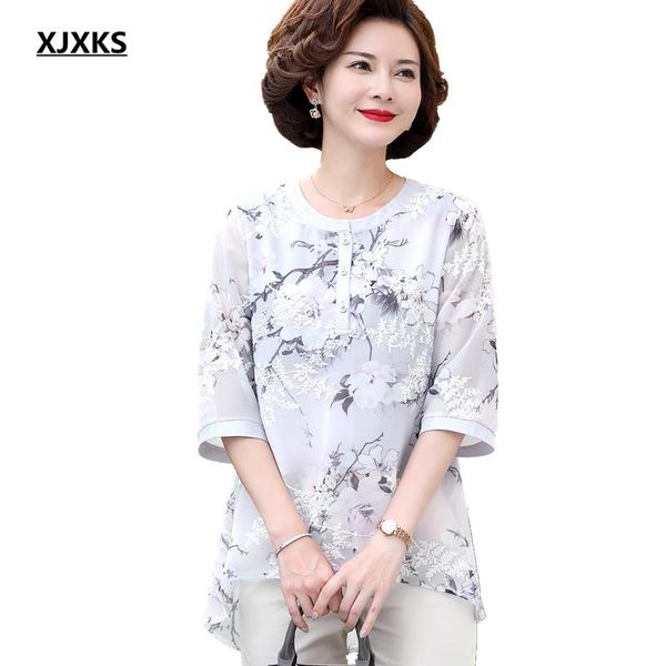 women's blouses & shirts xjxks 2021 summer round neck three-quarter sleeve blouse women shirt fashion printing comfortable, White
women's blouses & shirts xjxks 2021 summer round neck three-quarter sleeve blouse women shirt fashion printing comfortable, White