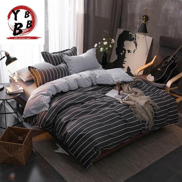 bedding sets simple stripes set boy students gray duvet cover twin full king size active printing 3/4pcs fashion bedclothes
bedding sets simple stripes set boy students gray duvet cover twin full king size active printing 3/4pcs fashion bedclothes