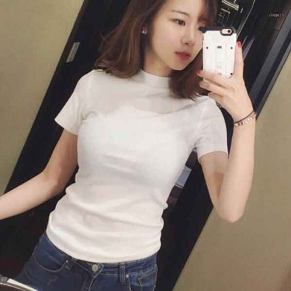 women's t-shirt summer clothes short-sleeved round neck basic skinny half high collar black white ladies tee shirt
women's t-shirt summer clothes short-sleeved round neck basic skinny half high collar black white ladies tee shirt