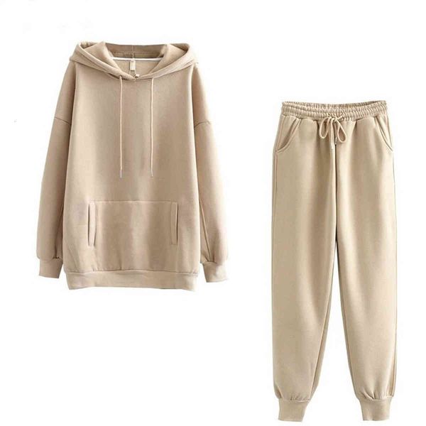 women's hoodies & sweatshirts autumn winter women warm thick fleece 100% cotton suit 2 pieces sets hooded sweatshirt and pants suits ho, Black
women's hoodies & sweatshirts autumn winter women warm thick fleece 100% cotton suit 2 pieces sets hooded sweatshirt and pants suits ho, Black