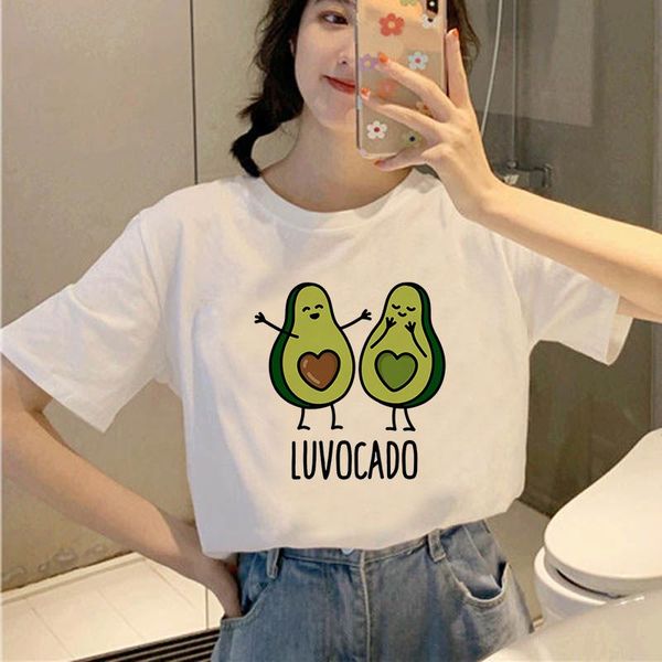 women's t-shirt cute avocado women summer funny print short sleeve kawaii cartoon graphic tshirts tees, White
women's t-shirt cute avocado women summer funny print short sleeve kawaii cartoon graphic tshirts tees, White