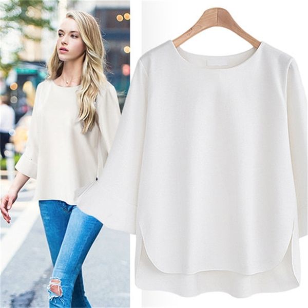 Women's Blouses & Shirts Women Casual Basic Summer Blouse Top Shirt Solid Half Sleeve O-neck Plus Size L~4XL WKWE, White
Women's Blouses & Shirts Women Casual Basic Summer Blouse Top Shirt Solid Half Sleeve O-neck Plus Size L~4XL WKWE, White