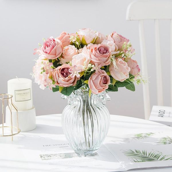 decorative flowers & wreaths 5 heads peony artificial bouquet rose pink silk flower for home wedding decoration fake plant christmas decor
decorative flowers & wreaths 5 heads peony artificial bouquet rose pink silk flower for home wedding decoration fake plant christmas decor