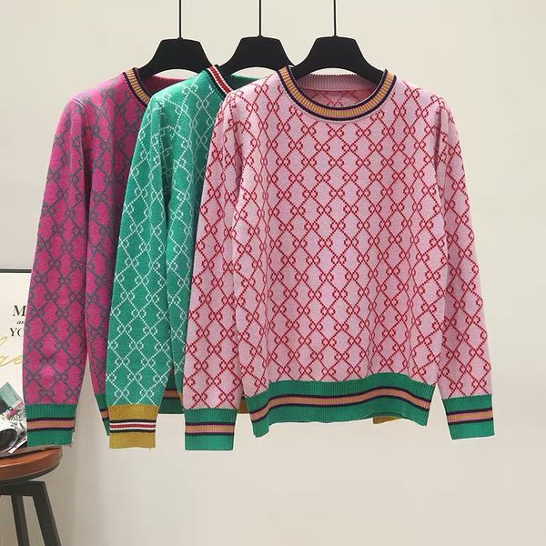 new autumn and winter new loose knit sweater korean style pullover round neck geometric clash jacquard casual sweater jumper, White;black
new autumn and winter new loose knit sweater korean style pullover round neck geometric clash jacquard casual sweater jumper, White;black