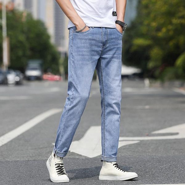 men's jeans summer light-colored thin section slim stretch all-match 2021 straight loose long pants korean version, Blue
men's jeans summer light-colored thin section slim stretch all-match 2021 straight loose long pants korean version, Blue
