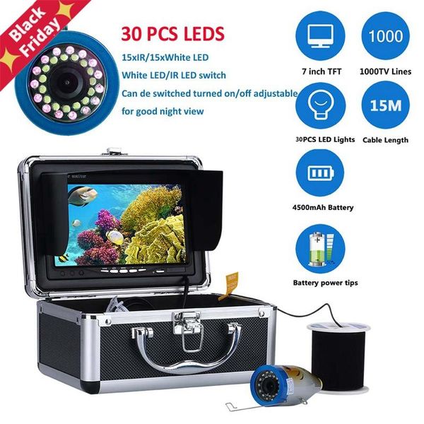 fish finder 7" inch 15m/30m/50m 1000tvl underwater fishing camera 15pcs white leds+15pcs infrared lamp for ice/sea/river
fish finder 7" inch 15m/30m/50m 1000tvl underwater fishing camera 15pcs white leds+15pcs infrared lamp for ice/sea/river