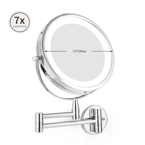 mirrors 1x 7x magnification led makeup mirror 7.9in adjustable wall mounted dual arm extend cosmetic double face
mirrors 1x 7x magnification led makeup mirror 7.9in adjustable wall mounted dual arm extend cosmetic double face
