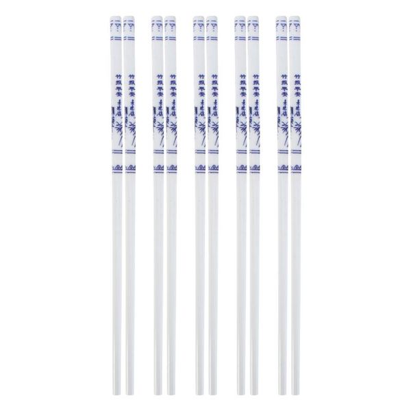 chopsticks 5 pairs blue and white porcelain ceramic long chinese tableware for home restaurant (random pattern)
chopsticks 5 pairs blue and white porcelain ceramic long chinese tableware for home restaurant (random pattern)