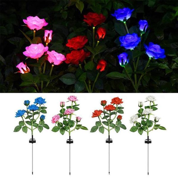 2pcs 5 heads solar rose lamp stainless steel grounding plug garden yard decorative lighting decorations
2pcs 5 heads solar rose lamp stainless steel grounding plug garden yard decorative lighting decorations