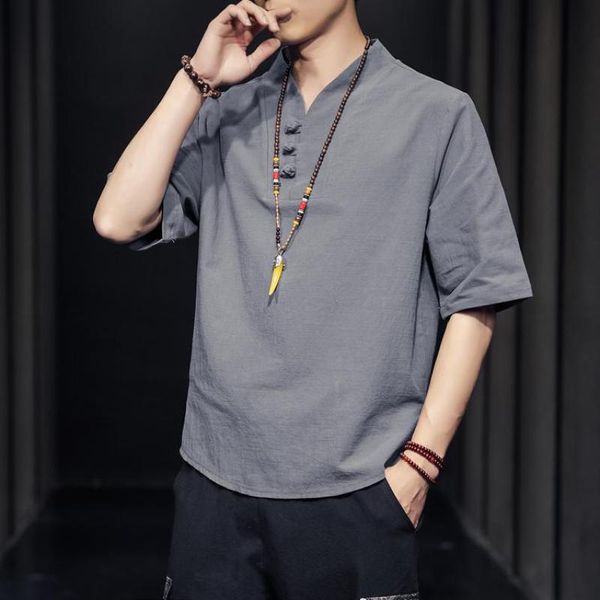 men's t-shirts plus size traditional chinese style summer men shirt streetwear linen short sleeve large shirts blouse, White;black
men's t-shirts plus size traditional chinese style summer men shirt streetwear linen short sleeve large shirts blouse, White;black