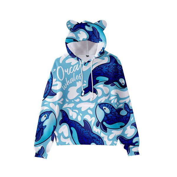 ice blue cute boy girl clothes hooded 3d printing hooded sweater autumn early winter ears hooded pullover, Black
ice blue cute boy girl clothes hooded 3d printing hooded sweater autumn early winter ears hooded pullover, Black