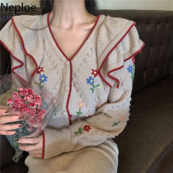 neploe chic sweater women embroidery flroal knitted cropped pullovers v-neck long sleeve jumper ropa mujer sweet pull femme 210422, White
neploe chic sweater women embroidery flroal knitted cropped pullovers v-neck long sleeve jumper ropa mujer sweet pull femme 210422, White