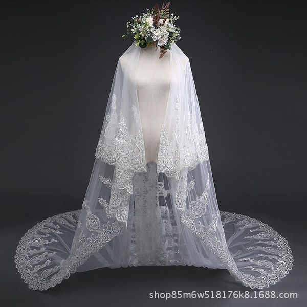 bridal veils large sequin lace long widened trailing veil double bride hair comb accessories licras d mujer blanca ivory, Black
bridal veils large sequin lace long widened trailing veil double bride hair comb accessories licras d mujer blanca ivory, Black