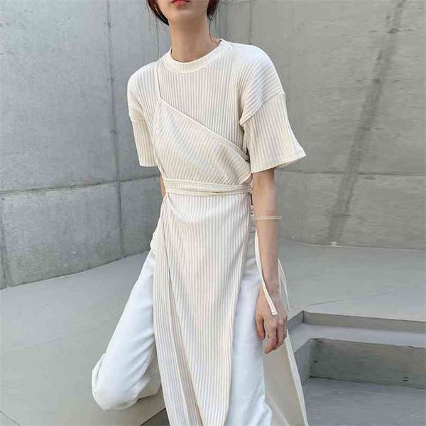 bandage dress women fashion short sleeve sweater female white black knitted long maxi split sashes vestidos mujer 210601, Black;gray
bandage dress women fashion short sleeve sweater female white black knitted long maxi split sashes vestidos mujer 210601, Black;gray