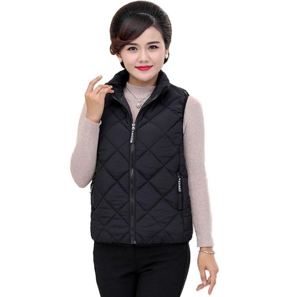 women's vests 2021 autumn winter middle-aged and old women large size add cotton vest keep warm standing collar waistcoat casual coat, Black;white
women's vests 2021 autumn winter middle-aged and old women large size add cotton vest keep warm standing collar waistcoat casual coat, Black;white