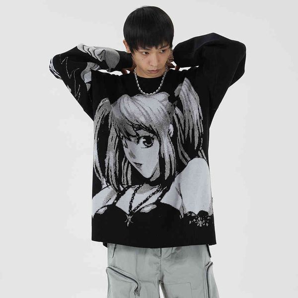 men's sweaters japanese style funny kawaii cartoon hiphop oversized streetwear long sleeve men spring winter fashion clothes mmdh, White;black
men's sweaters japanese style funny kawaii cartoon hiphop oversized streetwear long sleeve men spring winter fashion clothes mmdh, White;black